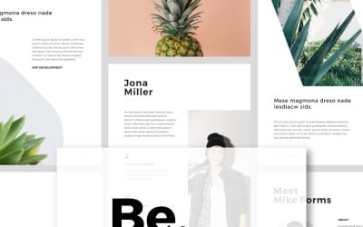 Be - US Letter &amp; A4 Vertical - Keynote template