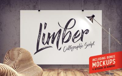 Carattere di script e mockup agili