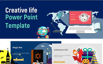 Creatief leven - Infographic PowerPoint-sjabloon