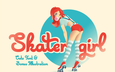 Skater Girl Font + Bonus Font