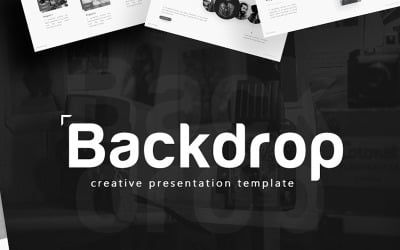 Backdrop - Black and White PowerPoint template