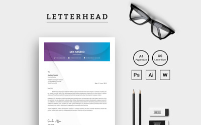 Modern &amp; Creative Letterhead - Corporate Identity Template