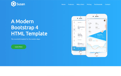 Susan - App Landing HTML5 Template Szablon Landing Page