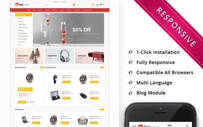Unistone Mega Store - Modèle OpenCart réactif