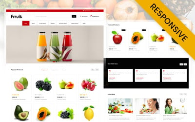 Адаптивный шаблон OpenCart магазина свежих фруктов