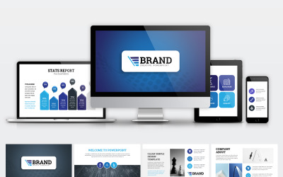Brand Business Presentation PowerPoint Template PowerPoint sablon 75489