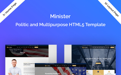 "Minister-Political & Multipurpose Responsive" Responsive Landingspagina Template №75494