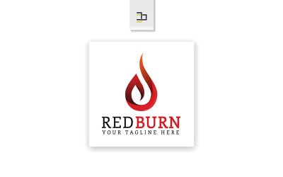 Rote brennende Logo-Vorlage