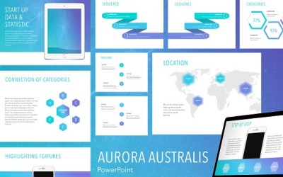 Aurora Australis Sjablonen PowerPoint presentatie