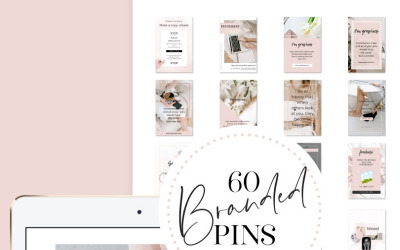 Branded pins + Pinterest guide Social Media Template