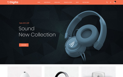 Digita - Elektronikbutik Magento-tema