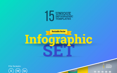 Elementi di Infographics Set-01 di affari 3D