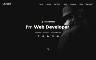 Larson - Modello di pagina di destinazione HTML portfolio minimo