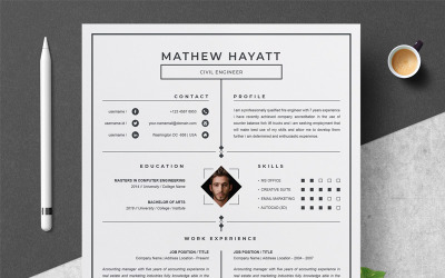 Modèle de CV de Mathew