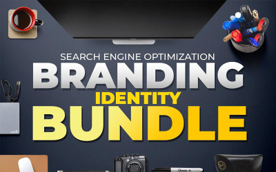 Szablon tożsamości korporacyjnej SEO (Search Engine Optimization) Mega Branding Stationery Identity Bundle #75504