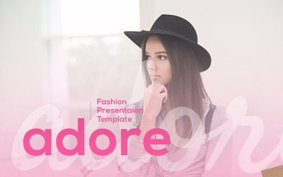 Adore Fashion Presentation PowerPoint template
