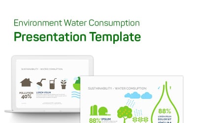 Milieu Waterverbruik PowerPoint-sjabloon