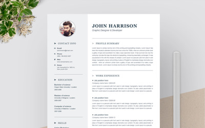 John Harrison - szablon CV