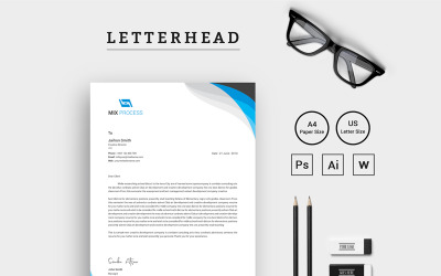 Mix Process Letterhead Márkastílus sablon 75603
