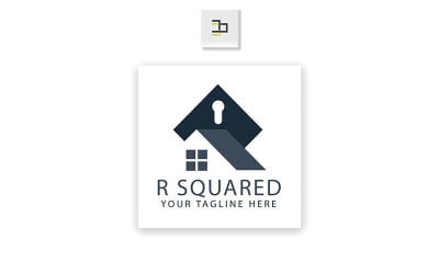 Modèle de Logo de carrés R