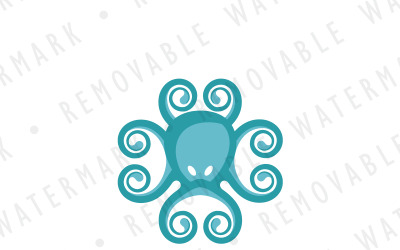 Octopus Ornament Logo Template