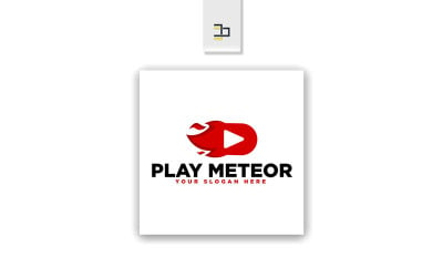 Plantilla de logotipo de meteoros de juego
