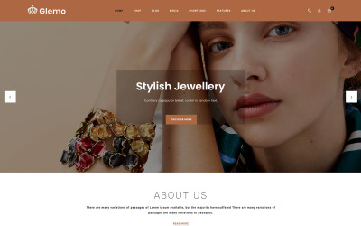 Responsywny motyw WooCommerce Glemo - Modern Jewelry WooCommerce Theme #75619