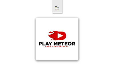 Шаблон логотипа Play Метеоры