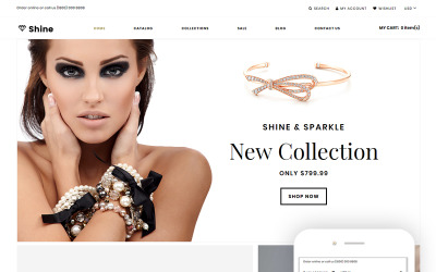 Shine & Sparkle - Tema limpio de Shopify para joyería