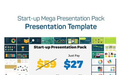 Indítási Mega Presentation Pack PowerPoint sablon