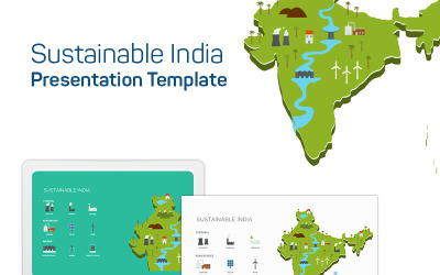 Modello di PowerPoint per l&amp;#39;India sostenibile