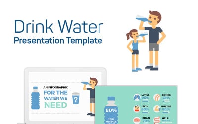 Wasser trinken PowerPoint-Vorlage
