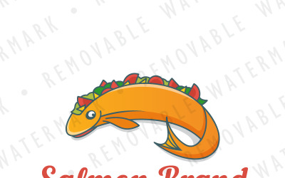 鱼炸玉米饼餐厅徽标模板