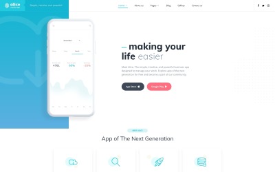 Alice - Mobilalkalmazás tiszta Joomla sablon