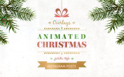 ANIMIERTE Weihnachtsposts - Metallic Social Media Template