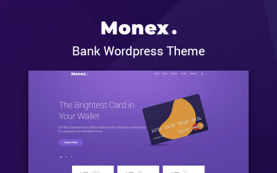 Monex - Банківські послуги Багатоцільова класична тема WordPress Elementor