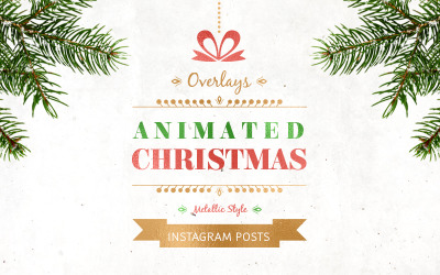 Publicaciones ANIMADAS de Navidad - Plantilla metálica para redes sociales