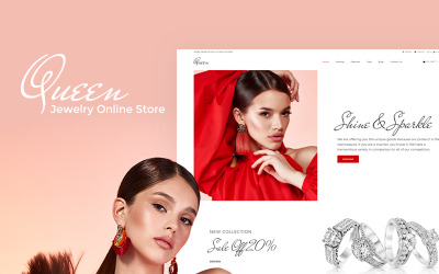 Queen - Інтернет-магазин чистого ювелірного магазину Shopify Theme