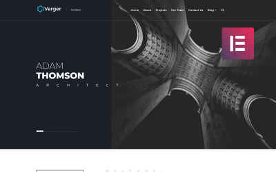 Verger - Architecture Company Többcélú kreatív WordPress Elementor téma