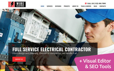 Wire - Electrical Company Moto CMS 3 Vorlage
