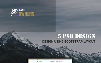 LandOwners - PSD-sjabloon voor multifunctionele onroerendgoedhandel
