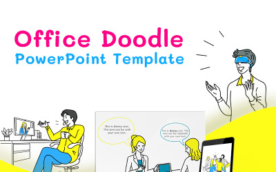 Office-Doodle PowerPoint-Vorlage