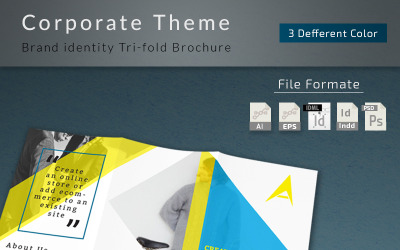 Trifold-Brochure-企业标识模板