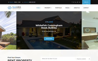 WordPress Theme namens "RealArea - RealEstate" #75916