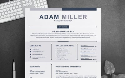 Adam Miller Clean &amp;amp; Creative CV-sjabloon