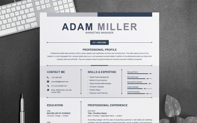 Adam Miller Temiz ve Yaratıcı Özgeçmiş Şablonu