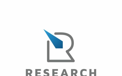 Research R Letter Logo Template