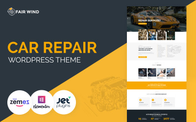 Responsywny motyw WordPress Fair Wind - Car Repair Modern Elementor #76007