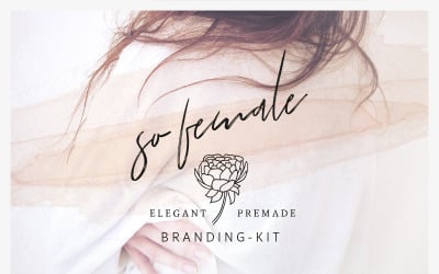 So Female Branding Kit + Шаблон логотипа акварели