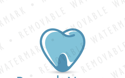 Dental hjärta logotyp mall